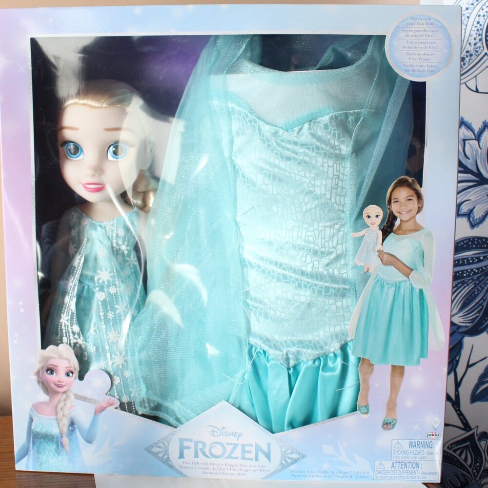Disney Elsa Doll With Costume Size 4-6X